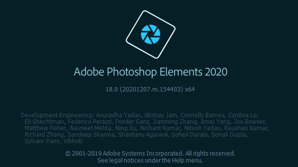 Photoshop／Premiere Elements の製品バージョンを確認